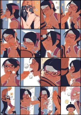 ac120 adult_and_teenager age_difference balls balls_deep balls_deep_fellatio black_hair blonde_hair blowjob boruto:_naruto_next_generations comic cum_in_mouth deepthroat drooling female fingering glasses handjob handjob_while_sucking headband male masturbation naruto naruto_(series) older_male_and_younger_female oral oral_sex penis public sakura_haruno sarada_uchiha sequential size_difference uzumaki_himawari uzumaki_naruto