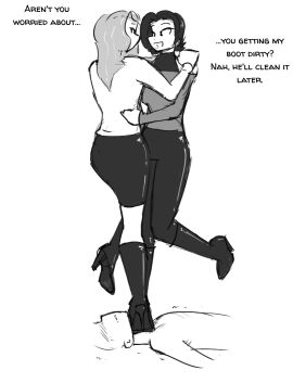 1boy 1girls 2d 2girls black_and_white boot_fetish boot_worship boots celera_prime dominant_female dominatrix english english_text female femdom femdom_caption foot_fetish foot_worship footwear high_heel_boots high_heels incest knee_boots long-haired_female long_hair male milf mimi_(celera_prime) mommy mommy_kink monochrome mother_and_son multiple_females multiple_girls older_female original original_character original_characters pencil_skirt shoe_fetish shoes short-haired_female short_hair submissive_male sweater thigh_boots thighhigh_boots thighhighs thighs tight_clothes tight_clothing tight_fit tight_pants trample trampling