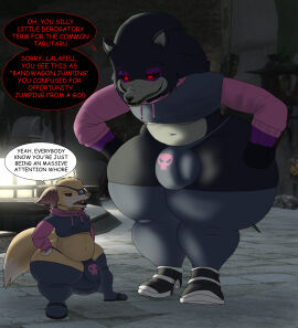 3_tails absurd_res alythewolfcat anthro big_bulge black_clothing black_footwear black_shoes bulge canid canine clothing demon eldritch_humanoid english_text eulipotyphlan eye_patch eyewear femboy fennec_fox final_fantasy final_fantasy_xiv footwear fox hedgehog hi_res huge_bulge hyper hyper_bulge jacket legwear male mammal meme meme_clothing multi_tail paggi_outfit roy_ronsonberg sega sonic.exe sonic.exe_(creepypasta) sonic.exe_(series) sonic_(series) sonic_the_hedgehog_(series) square_enix stockings tail text topwear true_fox xohar