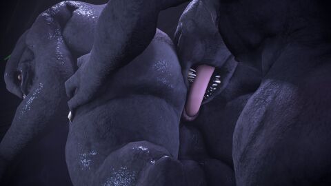 2boys 3d alien anthro anthro_on_anthro anthro_penetrated anthro_penetrating_anthro anus ass ass_eating big_ass big_butt cheap-wazoo deep_rimming fangs from_behind_position gay halo halo_(series) hi_res huge_ass huge_butt humanoid humanoid_genitalia licking licking_ass long_tongue looking_at_partner looking_back male male/male male_anthro male_only nude rimjob rimming sangheili sex tongue