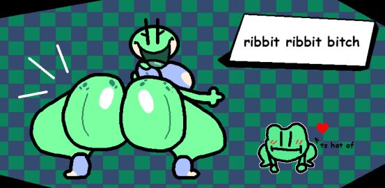 2d_animation aliasing ambiguous_gender amphibian animated anus ass big_breasts big_butt blush blush_lines breasts dialogue digital_media_(artwork) duo eyelashes female frog genitals gesture glistening glistening_butt green_body heart_symbol huge_butt looking_at_viewer looking_back loop nxyitn open_mouth presenting presenting_hindquarters profanity pussy seamless_loop short_playtime talking_to_viewer teasing teasing_viewer thick_thighs twerking vulva waving waving_at_viewer x_anus