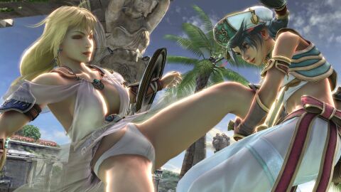 bandai_namco panties sophitia_alexandra soul_calibur soul_calibur_iv talim upskirt white_panties