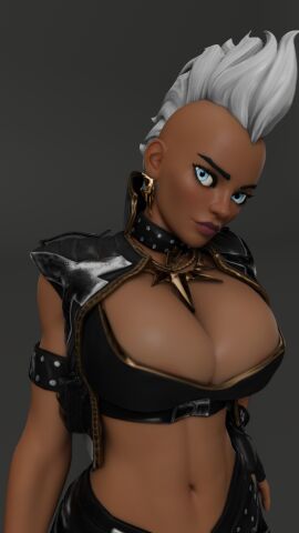3d 3d_model blender blender_(software) blender_eevee female marvel marvel_comics ororo_munroe storm_(x-men) supurattabrain x-men