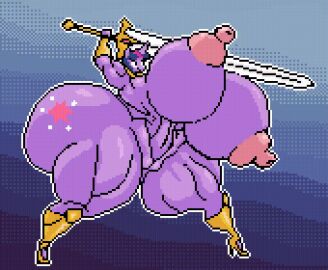 animated anthro areola ass big_areola big_breasts big_butt breasts clothing digital_media_(artwork) equid equine female footwear footwear_only friendship_is_magic genitals hasbro high_framerate high_heels horn hyper inclinedtrunk live2d mammal melee_weapon mostly_nude muscular my_little_pony mythological_creature mythological_equine mythology pixel_(artwork) shoes shoes_only solo sword the_inclined_trunk twilight_sparkle_(mlp) unicorn vulva weapon