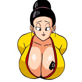 1girls 2d asian asian_female big_breasts black-eyed_female black-haired_female black_eyes black_hair blondeandthicc boob_tattoo breast_tattoo breasts breasts_bigger_than_head cheating cheating_female cheating_wife chichi chichi_(majin_buu_saga) cleavage clothed clothed_female clothing dragon_ball dragon_ball_super dragon_ball_z earrings eyelashes female female_focus female_only full_color hair_bun huge_breasts implied_interracial interracial large_breasts milf mother no_penetration purple_earrings queen_of_spade_symbol queen_of_spade_tattoo queen_of_spades queen_of_spades_symbol queen_of_spades_tattoo tagme white_background white_skin wife window