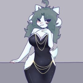 1girls 2d_(artwork) :3 dress female modakawa_dress scentedpocky tagme temmie temmie_(undertale) undertale