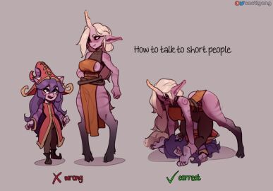 1futa 1girls 2d big_breasts breasts cactigang clothed clothing duo english_text female fully_clothed futa_on_female futanari hooves how_to_talk_to_short_people humanoid instant_loss_2koma intersex league_of_legends long_hair lulu_the_fae_sorceress mating_press meme mostly_clothed piledriver_position purple_hair purple_skin sex sideboob soraka standing text white_hair yordle