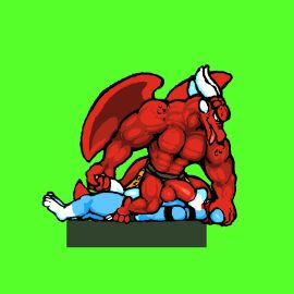 animated big_penis cum furry gay male oh_so_hero! penis so_hero yaoi