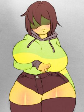 1girls 5hitzzzu ass big_ass big_breasts boombita breasts brown_hair deltarune deltarune_boombita_(style) female female_only funcu funculicious hoodie huge_ass huge_breasts kris_(deltarune) kris_female_(deltarune) large_breasts massive_breasts massive_thighs meatcuteshii pinkbobatoo rule_63 short_hair shorts sketch skiddioop solo solo_female stereodaddy sweater thick_thighs thighhighs undertale undertale_(series) voluptuous voluptuous_female yellow_skin