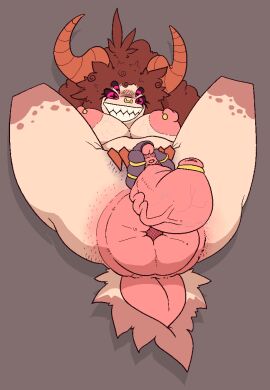 1girls 4_eyes anthro anus ass big_anus big_areola big_ass big_breasts big_butt big_clitoris big_nipples big_pussy black_sclera bovid breasts caprine clitoral_hood clitoris digital_media_(artwork) female female_only female_urethra gaping gaping_anus genital_piercing genitals grin hair hooves horn huge_anus labia_piercing labia_ring maathy mammal marcyandmathy mathythemathy multi_eye nipple_piercing nipples nose_piercing nose_ring nude on_back piercing plump_labia presenting prolapse puffy_anus puffy_areola pussy red_hair septum_piercing simple_background smile solo solo_female swollen_anus urethra uterine_prolapse uterine_prolapse_piercing uterine_ring vaginal_prolapse vein veiny_breasts veiny_prolapse veiny_uterine_prolapse