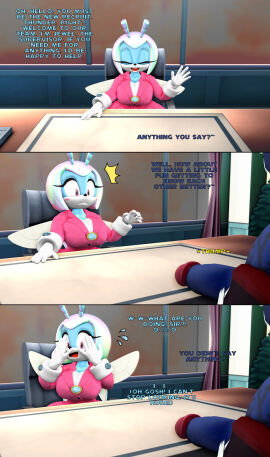 1boy 1girls anthro bird female idw_publishing jewel_the_beetle male mikumikudance mmd original_character sega silverteam2017 sonic_(series) sonic_the_hedgehog_(comics) sonic_the_hedgehog_(idw) sonic_the_hedgehog_(series) surprised_face