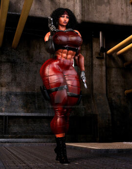 1girls 3d ass athletic athletic_female big_ass big_breasts big_butt big_thighs bottom_heavy breasts brown-skinned_female brown_body brown_skin bubble_ass bubble_butt chest curvaceous curvy curvy_figure dark-skinned_female dark_skin divergentartgb dual_wielding female female_focus firearm fit fit_female full_body hero heroine hips holding_object holding_pistol holding_weapon hourglass_figure huge_ass huge_breasts huge_thighs large_ass large_breasts large_thighs legs marvel marvel_comics mature mature_female mercedes_knight misty_knight original original_character pistol superhero superheroine thick thick_hips thick_legs thick_thighs thighs tight_clothing voluptuous voluptuous_female waist walking watermark weapon wide_ass wide_hips wide_thighs