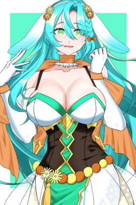 alternate_costume breasts bunny_ears bunny_girl bunnysuit chloe_(fire_emblem) easter female female_only fire_emblem fire_emblem_engage fire_emblem_heroes looking_at_viewer nintendo official_alternate_costume ondur solo