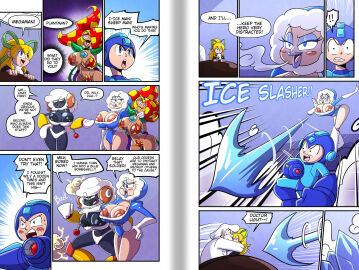 absurd_res anthro areola attack bedroom_eyes big_areola big_breasts black_body black_nipples blush bovid breasts capcom caprine clothing coat dark_body dark_nipples dark_skin dazed dr._light eyeshadow female flower gender_transformation genderswap genderswap_(mtf) group headgear hi_res human humanoid ice_man lips machine makeup male mammal mega_man mega_man_(character) mega_man_(series) mtf_crossgender mtf_transformation narrowed_eyes nipple_slip nipples plant plant_man robot robot_humanoid roll rule_63 sachasketchy seductive sheep sheep_man speech_bubble text thick_lips topwear transformation