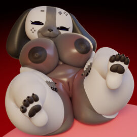 3d big_breasts breasts cleavage female furry huge_breasts nintendo nintendo_switch nipples pussy switch_dog tagme thick_thighs wide_hips zoidberg656