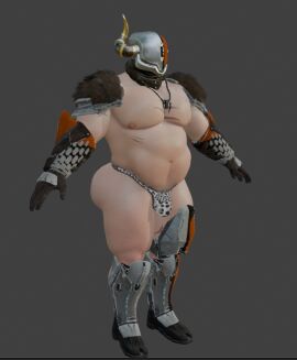 3d 3d_(artwork) 3d_model 3d_render augghles destiny_(game) destiny_(video_game) destiny_2 fat fat_male gay grey_background lord_shaxx male masked masked_male masked_men