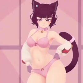 ai_assisted ai_generated big_thighs catgirl female flashing_pussy mp4 panties_down pink_underwear poffleasmr pulling_panties smirking solo tagme teasing video vtuber