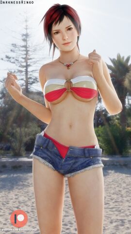1girls 2020 3d 3d_(artwork) 3d_model charming darknessringo dead_or_alive dead_or_alive_5_last_round female female_human female_only glamour looking_at_viewer mila_(doa) ombre_hair outdoors short_hair solo solo_female solo_focus sunny swimsuit tecmo