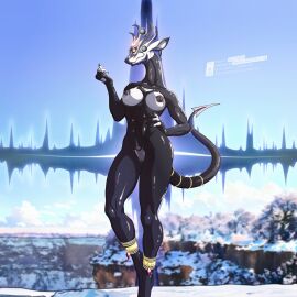 2024 4_horns abs absurd_res accessory anklet anthro areola artist_logo artist_name athletic athletic_female black_areola black_nipples black_outline blurred_background bodysuit breastless_clothing canyon casual_exposure character_name claws clitoris closed_smile clothing cloud crotchless_clothing dated delta.dynamics digital_media_(artwork) digital_painting_(artwork) digitigrade_anthro dimensional_rift dragon ear_piercing ear_ring ears_back english_description english_text female finger_claws fingerless_gloves floating_object furgonomics gem genitals glistening glistening_latex gloves hand_on_hip hand_on_own_hip handwear head_horn hi_res horn iva_(horknis) jewelry latex latex_bodysuit latex_clothing latex_skinsuit logo long_neck looking_at_viewer mouth_closed multi_horn multicolored_body mythological_creature mythological_scalie mythology navel_outline nipple_dip nipple_piercing nipple_ring nipples no_irises nude outline piercing pivoted_ears pointed_tail portrait prick_ears pupils pussy red_gem ring ring_piercing scalie shaded skinsuit sky skyscape slim_female smile snout snow solo species_request standing tail tail_accessory tail_jewelry tail_ring text three-quarter_portrait tight_clothing two-tone_body unusual_halo ventral_groove watermark white_pupils yellow_sclera