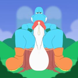 animated animated_image anthro anthro_only balls bedroom_eyes big_balls big_penis blue_yoshi cum_drip komdog komponi male male_focus male_only mario_(series) nintendo penis solo solo_anthro solo_focus solo_male tagme throbbing_penis yoshi