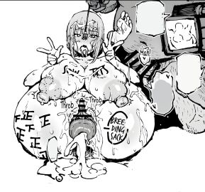 1girls after_sex ahe_gao ahemaru anus bite_mark body_writing breasts censored chainsaw_man chubby chubby_female clitoris collar cum cum_in_mouth erect_nipples female gaping_anus huge_breasts looking_at_viewer makima_(chainsaw_man) male milf monochrome navel nipples nose_hook nude open_anus plump plump_ass plump_thighs prolapse prolapsed_pussy pubic_hair pussy tongue tongue_out ugly_bastard white_background
