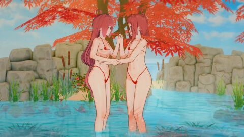 3d alternate_version_available animated demon-lord_(artist) double_penetration kimi_no_koto_ga_dai_dai_dai_dai_daisuki_na_100-nin_no_kanojo koikatsu tagme video yakuzen_kusuri yakuzen_yaku