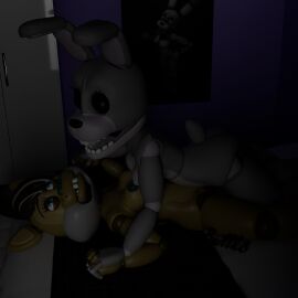 absurd_res anthro buillk8_(artist) duo female female/female five_nights_at_freddy's hi_res huge_filesize lagomorph leporid mammal popgoes rabbit rodent sciurid scottgames those_nights_at_rachel's tree_squirrel