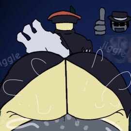 anal_sex animated artlurkervx bunsenchar chance_(forsaken) fat_ass femboy forsaken forsaken_(roblox) gasharpoon_john_doe gay gay_sex grey_body huge_cock jacket jiggling_ass longer_than_10_seconds male/male pirate_hat roblox roblox_background roblox_game robloxian simple_animation simple_coloring sweating tagme thick_thighs video yellow_body