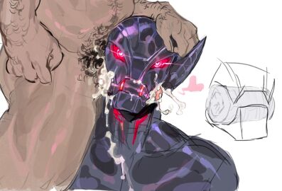 blowjob cum cum_in_mouth cum_inside face_closeup fleshlight gay gay_sex heart_eyes male marvel marvel_comics marvel_rivals non-human robot robot_boy robot_focus ultron ultron_(marvel_rivals) yaoi