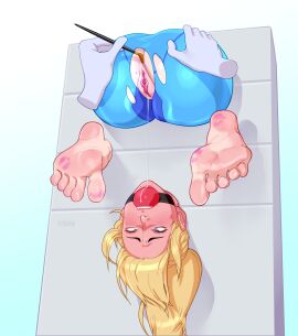 1girls 1other 2024 absurd_res ambiguous_gender anal_insertion anus ass ass_grab ball_gag barefoot big_feet blonde_hair blue_clothing blue_eyes bodysuit bondage bound clothed clothed_female clothes clothing disembodied_hand duo exposed_anus exposed_pussy eyelashes eyes_rolling_back feet female female/ambiguous female_focus femsub foot_fetish foot_focus gag gagged genital_fluids genitals hair heart-shaped_pupils hi_res human insertion kiss_mark labia light-skinned_female light_skin lipstick lipstick_mark lipstick_on_feet long_hair long_toes metroid mole mole_on_ass mole_under_mouth nintendo object_insertion open_mouth paintbrush ponytail pussy pussy_juice pussy_juice_drip red_face restrained ripped_bodysuit ripped_clothes ripped_clothing samus_aran skin_tight soles staerk stationary_restraints stuck stuck_in_wall teeth tickling tickling_anus tight_clothing toes torn_bodysuit torn_clothes torn_clothing upside-down vagina vaginal_juices vulva wet_pussy wrinkled_feet wrinkled_soles zero_suit zero_suit_samus