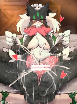 4_toes anthro barefoot big_breasts blush bodily_fluids boots breast_curtains breasts censor_bar censored censored_genitalia censored_penis claws clothing cum cum_on_feet domestic_cat dominant dominant_female duo feet felid feline felis female female_on_human first_person_view foot_fetish foot_focus foot_play footjob footwear furry generation_9_pokemon genital_fluids genitals heart_symbol hi_res high_heeled_boots high_heels human human_on_anthro human_pov humanoid_feet interspecies maid_hat maid_headdress maid_uniform male male/female male_on_anthro male_on_bottom male_pov mammal meowscarada musk musk_clouds musky_feet nails nintendo on_bottom pawpads penile penis plantigrade pokemon pokemon_(species) sex shoes smelly smelly_feet smile soles steamy_feet stink_fumes submissive submissive_male sweat sweaty_feet toe_claws toes two-footed_footjob uniform yimoon640