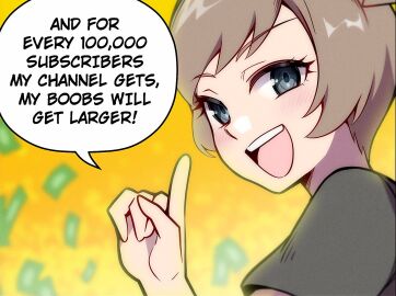 ! 1girls 2020s 2024 2d 2d_(artwork) 2d_artwork 5_fingers anime_style background blurred_background blurry blurry_background blush blush_lines blushing_at_viewer brown_hair caucasian caucasian_female clothed clothed_female clothes clothing color colored cropped dialogue digital_drawing_(artwork) eyelashes eyes eyes_open fanart female female_focus female_human female_only fingers genderswap genderswap_(mtf) grey_eyes hair human human_female human_only humanoid light-skinned_female light_body light_skin looking_at_viewer looking_back looking_back_at_viewer mammal mammal_humanoid merryweather money mouth mrbeast no_humans non-human open_mouth open_smile pointing pointing_up pointy_chin rule_63 shiny shiny_hair shiny_skin side_view simple_background smile smiling smiling_at_viewer solo solo_focus speech speech_bubble suggestive suggestive_dialogue suggestive_smile talking talking_to_viewer teeth teeth_showing teeth_visible text text_box text_bubble tongue yellow_background youtube youtuber youtuber_girl