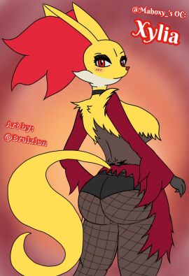 ass big_ass big_breasts braixian breasts bubble_ass bubble_butt delphox female fishnets furry huge_ass pokemon pokemon_(species) pokémon_(species) tagme thick_thighs wide_hips