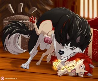 alaskan_malamute animal_genitalia animal_penis balls balto_(series) black_body black_fur blush bodily_fluids bondage bound canid canine canine_genitalia canine_penis canis christmas_lights christmas_present cum cum_from_pussy cum_in_pussy cum_inside digitigrade domestic_dog dorosheva-e duo female female_penetrated feral feral_on_feral feral_penetrated feral_penetrating feral_penetrating_feral fur genital_fluids genitals gift glowing husky jenna_(balto) knot legs_tied male male/female male_penetrating male_penetrating_female mammal multicolored_body multicolored_fur nordic_sled_dog open_mouth penetration penile penile_penetration penis penis_in_pussy pussy rape_face red_body red_fur sex spitz steele_(balto) tail teeth text tongue two-tone_body two-tone_fur universal_studios url vaginal_penetration