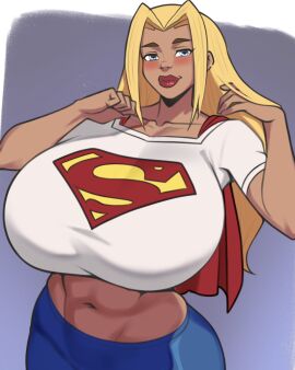 1girls big_breasts breasts clothed clothing dc dc_comics female female_only hi_res huge_breasts jakuson_z kara_zor-el solo solo_female supergirl superman/batman:_apocalypse superman_(series) teenager