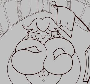 1girls big_breasts breast breast_grab breasts breasts_out closed_eyes_smile completely_nude completely_nude_female female female_only huge_breasts mario_(series) massaging_breasts paper_mario paper_mario:_the_thousand-year_door paper_peach piratebay princess_peach shower washing