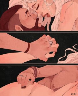 1boy 1girls blonde_hair brown_hair comic comic_page curvaceous curvy curvy_body curvy_female curvy_figure emmanuel_viola evviart female hourglass_figure light-skinned_female light-skinned_male light_skin male male/female romantic romantic_couple straight voluptuous voluptuous_female wholesome wholesome_sex