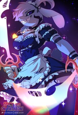 1female 1girls 2025 2025s absurd_res absurdres anthro anthro_female anthrofied asriel asriel_dreemurr asriel_dreemurr_(god_form) biped black_eyes black_sclera bovid bovine breasts caprine clenched_teeth clothed clothed_anthro clothed_female clothing colored colorful crossgender digital_art digital_drawing digital_drawing_(artwork) digital_media digital_media_(artwork) digital_painting digital_painting_(artwork) dress female female_anthro female_asriel female_focus female_only fur furry furry_female genderswap genderswap_(mtf) glowing_eyes goat goat_ears goat_girl goat_horns goat_humanoid goat_tail gradient_background hair hi_res holding_melee_weapon holding_object holding_sword horn legwear maid maid_outfit maid_uniform mammal medium_breasts melee_weapon mtf_crossgender pupils rule63 rule_63 skeleion smile smiling smiling_at_viewer solo solo_female solo_focus standing sword tail teeth thick_thighs thigh_highs thighhighs thighs toby_fox torn_thigh_highs torn_thighhighs undertale undertale_(series) video_games weapon white_body white_ears white_eyes white_fur white_hair white_pupils white_tail wide_hips