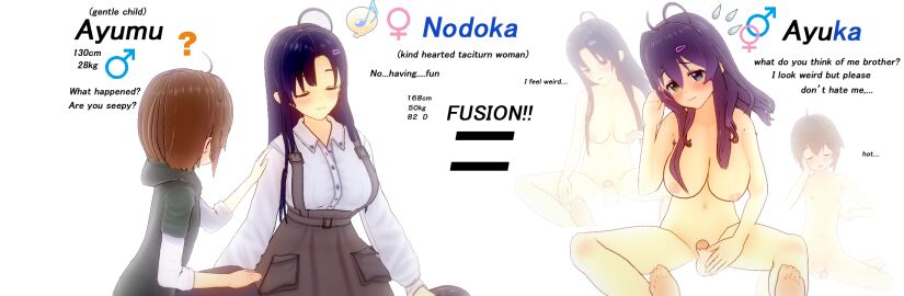 3d boy femboy fusion futa_transformation futanari intersex male oc transformation