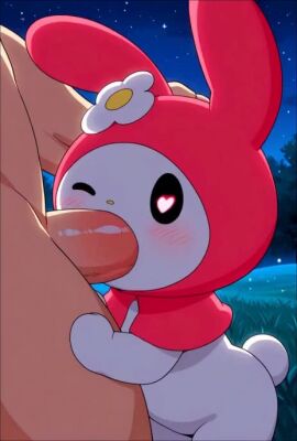 1girls ai ai_generated ai_generated_background ass feline fellatio female grok heart-shaped_pupils hello_kitty_(series) hips my_melody naked naked_female nipples nude nude_female pussy sanrio seductive seductive_look seductive_smile tagme thick_hips video