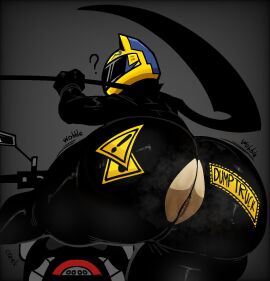 1girls ? animal_ear_headwear animal_ears anus anus_peek ass ass_bigger_than_head big_ass big_butt big_thighs black_bodysuit bodysuit bubble_ass bubble_butt cat_ear_helmet cat_ears celty_sturluson curvaceous curvy curvy_body curvy_female curvy_figure durarara!! fat_ass female female_focus female_only grey_background headwear helmet huge_ass huge_butt large_ass large_butt latex latex_bodysuit latex_clothing light-skinned_female light_skin motorcycle motorcycle_helmet nanodude78 plump_ass scythe solo solo_female solo_focus steam steamy_ass swamp_ass sweat thick_ass thick_thighs thunder_thighs tight_clothing voluptuous voluptuous_female wardrobe_malfunction warning_sign wide_hips