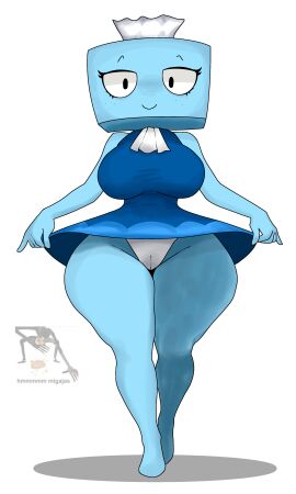 1girls 2025 2d ass blue_body breasts busty busty_female camel_toe cameltoe clothing dandy's_world digital_drawing digital_media dress_lift female female_focus female_only innie_pussy lifting_skirt not_minus panties pussy pussy_visible_through_clothes pussy_visible_through_panties tagme thick_ass thick_thighs tisha_(dandy's_world) white_hair wide_hips