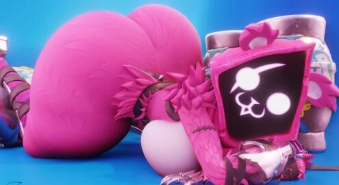 3d alternate_color ass ass_up big_ass big_breasts breasts chug_jug female fortnite geodat64 jack-o_pose raven_team_leader raven_team_leader_(cuddly) raven_team_leader_(fortnite)