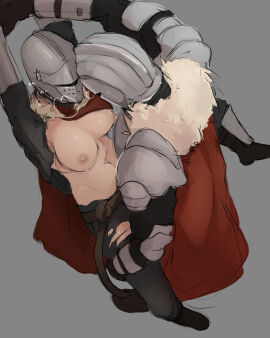 1boy 1girls 2024 ambiguous_penetration armor belt big_breasts breasts breath cape clothed clothed_sex duo exposed_breasts female female_knight heavy_breathing helmet hi_res hips knight knight_helmet light-skinned_female light_skin male male/female mask masked masked_female masked_male midnight_teeth nude nude_female nude_female_clothed_male original original_character partially_clothed penetration red_cape ripped_clothing sex shoulder_pads stand_and_carry_position standing standing_sex straight sweat sweatdrop sweating thick_thighs thighs wide_hips