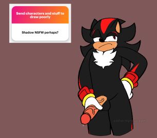 black_body doodle fapping gloves hedgehog hedgehog_humanoid looking_away male male_focus male_only ngl penis penis_out precum precum_drip request self_upload shadow_the_hedgehog showing_off showing_penis simple_background sohornyraccoon sonic_(series) sonic_the_hedgehog_(series) sweatdrop tagme watermark