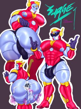 1boy anus ass balls bara big_ass big_balls big_butt big_chest big_pecs brawl_stars bulge bxttons condom cum_in_ass erection erection_under_clothes gaped gaped_anus gaping gaping_anus gay huge_pecs male male_only nipples pecs penis robot robot_boy surge_(brawl_stars) underwear used_condoms yaoi