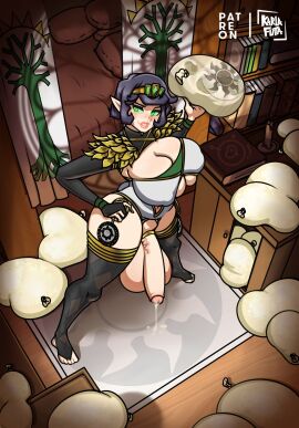 1futa 2020 2d 2d_(artwork) after_ejaculation after_masturbation after_orgasm background balls balls_out ballsack belly_button big_balls big_breasts big_testicles black_hair black_leggings black_legwear blush blush_lines breasts bursting_breasts cleavage cleavage_overflow clothed clothed_futa clothing cock cock_ring commission condom condom_balloon condom_filling continuous_ejaculation cum cum_drip cum_dripping cum_dripping_from_penis cum_filled cum_filled_condom cum_in_condom cum_inside cum_leak cum_leaking elf elf_ears elf_futa excessive_cum exposed_balls exposed_penis filled_condom flaccid flaccid_after_cumming flaccid_penis foreskin foreskin_folds futa_only futanari green_eyes hi_res high-angle_view highres huge_balls huge_breasts huge_testicles intersex k.ink_ink large_balls large_breasts large_testicles leaking leaking_cum leggings legs legs_apart legwear light-skinned_futa light_skin magic_the_gathering multiple_condoms multiple_ejaculations multiple_orgasms naughty naughty_face naughty_smile nipple_bulge oc original original_character partially_clothed penis penis_exposed penis_out pointed_ears pointy_ears post-orgasm short_hair skindentation smooth_balls smooth_penis smooth_skin solo standing testicles thalia_(lolbamf) thick_thighs thigh_highs thighhighs thighs tiara uncircumcised vein