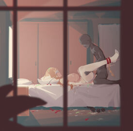 ass big_ass big_butt bondage breasts brown_hair caisan cheating cheating_female cheating_girlfriend clenched_teeth closed_eyes completely_nude female grey_body grey_skin high_heels huge_ass huge_butt large_ass large_breasts large_butt long_hair lying male massive_ass massive_butt netorare nipples ntr nude on_back open_mouth penis pussy sex solo_focus straight sweat sword_art_online thick_ass thick_butt unaware yuuki_asuna