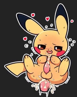 anal anal_sex ass balls blush blush_lines blushing bodily_fluids completely_nude cum cum_in_ass cum_inside cum_on_self duo erect_penis erection feral gay gay_sex generation_1_pokemon genital_fluids genitals heart heart_symbol male male/male male_only male_penetrated male_penetrating male_penetrating_male nintendo nude nude_male orgasm penetration penis pikachu plumflavor pokemon pokemon_(species) rodent sex tapering_penis