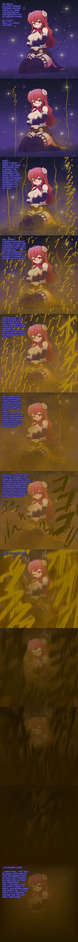 ass blush breasts demon demon_girl embarrassed fart fart_cloud fart_everywhere fart_fetish farting farting_at_viewer female gassy gassy_ass gassy_female gastanker machikado_mazoku stinky_ass stinky_butt succubus thick_ass thick_thighs yoshida_yuuko